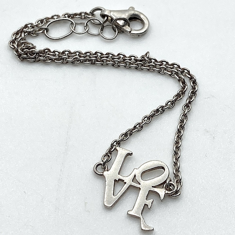 VTG Sterling Silver ‘ Love ‘ Bracelet 925 Tashi / 7”